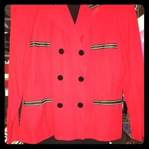 ‼️BOGO‼️ Double-breasted lipstick red & black suit